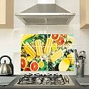 Kitchen Wall Sticker Abstract Themed Oil Proof Waterproof Peel & Stick Heat Resistant Vinyl Wall Stickers for Kitchen Tiles Backsplash, Behind Gas Stoves, Sink, Wash Basin Size - 45 CM X 65 CM Desg_15