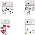 Love Heart Lamp Art Switch Penal Sticker for Switch Board Sticker (Pack of 4)