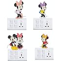 Red Rose Flower Art Switch Penal Sticker for Your Home Switch Board Sticker (Pack of 4) Desg_32