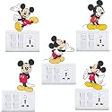 Mickey Mouse Art Switch Penal Sticker for Your Home Switch Board Sticker (Pack of 5) Desg_23