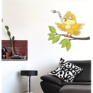 musical bird wall sticker for decorative wall sticker for living room bed room kide room