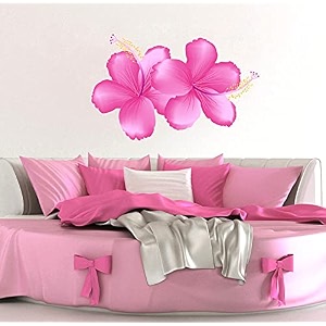 pink flower wall sticker for decorative wall sticker for living room bed room kide room