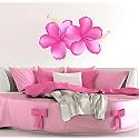 Pink Flower Wall Sticker for Decorative Wall Sticker for Living Room, Bed Room, Kide Room