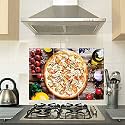 Pizza Kitchen Wall Sticker Abstract Themed Oil Proof &amp; Waterproof Peel &amp; Stick Heat Resistant Vinyl Wall Stickers for Kitchen Size - 45 CM X 65 CM Desg_13