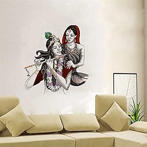 radha amp krishna wall sticker for decorative wall sticker for living room kide room