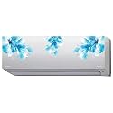 Sky Blue Flower AC Sticker Wall Sticker Split Ac Stickers Air Conditioner Sticker