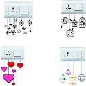Vinyl Heart Switch Board Sticker Wall Sticker, Baby Room, Wall Art, Fridge Sticker -Pack of 4