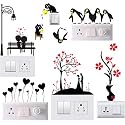 Vinyl Switch Board Cartoon Wall Sticker- Combo Set of 6