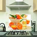 Vinyl Waterproof and Oil-Proof Temperature Resistant Self Adhesive Peel Off Easy Clean Beautiful Kitchen Wall Sticker (Multicolour, 45 cm X 70 cm)