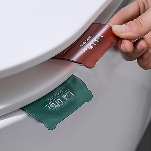 techhark toilet seat lifter self-adhesive holder with double tape handle clip water closet avoid direct contact with cover amp seat 4