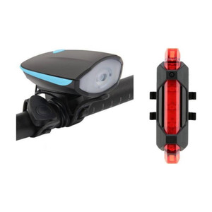 techista usb rechargeable cycle horn with light with usb rechargeable cycle tail light led front rear light combo