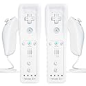 TechKen 2-Pack Wii Remote Plus with Motion Plus and Nunchuck - Remote Controller Replacement for Wii/WiiU