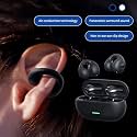 Techking 15 Years Warranty Bone Conduction Bluetooth 5.3 Open-Ear Clip Headphones | Ultra-Light Wireless Earbuds for Sports, Travel & Daily Use | Secure Fit & HD Sound