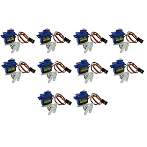 servosg90 sg90 micro servo motor 9g rc robot helicopter airplane boat controls 10 pieces