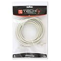 Techly CAT 5e Ethernet Patch Cable, RJ45 Computer Network Cord, Cat 5e Patch Cord LAN Cable UTP CCA Copper Wire, 0.3m, White color