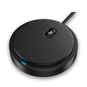 techly usb conference microphone series  360 omnidirectional  laptop computer microphone ideal for video conferences webinar podcasting - black without mute button