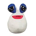 White Pou Alien Stuffed Cute Plush Toy, Kawaii Stuffed Alien Plush Doll for Birthday