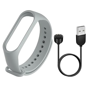 techmount compatible with mi band 5 band strap with magnetic usb charging cable adapter combo pack compatible with mi band 5 strap charger combo pack of 2 not fit for any other watch