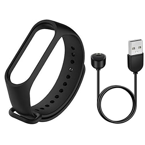 techmount compatible with mi band 5 band strap with magnetic usb charging cable adapter combo pack compatible with mi band 5 strap charger combo pack of 2 not fit for any other watch