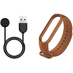 techmount compatible with mi band 5 band strap with magnetic usb charging cable adapter combo pack compatible with mi band 5 strap charger combo pack of 2 not fit for any other watch