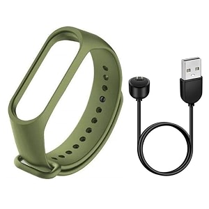 techmount compatible with mi band 5 band strap with magnetic usb charging cable adapter combo pack compatible with mi band 5 strap charger combo pack of 2 not fit for any other watch