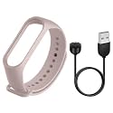 TechMount Compatible With Mi Band 5 Band Strap With Magnetic USB Charging Cable Adapter Combo Pack Compatible With Mi Band 5 Strap Charger Combo Pack Of 2 (NOT FIT FOR ANY OTHER WATCH)