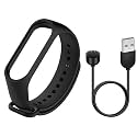 TechMount Compatible With Mi Band 5 Band Strap With Magnetic USB Charging Cable Adapter Combo Pack Compatible With Mi Band 5 Strap Charger Combo Pack Of 2 (NOT FIT FOR ANY OTHER WATCH)