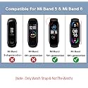 TechMount Soft Silicone Replacement Mi Band 5/6 Strap Combo Pack Of 5 Watch Strap Compatible With Xiaomi Mi Band 5 / Mi Band 6 (Watch Not Included)