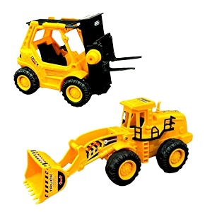 jconstruction truck vehicles  friction powered vehicles with flexible joints excavator bulldozer toysbig wheeler heavy duty unbreakable toy for kids bulldozer amp forklift