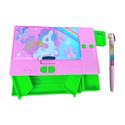 TECHNOCHITRA Unicorn Jumbo Size Dual Sided Art Plastic Pencil Box (Set of 1, Pink)