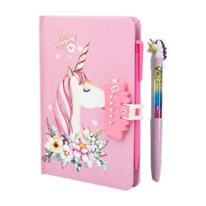 technochitra unicorn password lock diary for girls a5 notebook single 80 pages