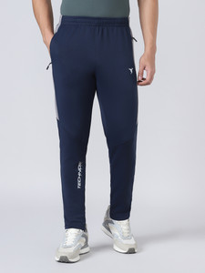 TECHNOSPORT Colorblock Men Blue Track Pants