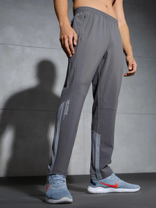 TECHNOSPORT Colorblock Men Grey Track Pants