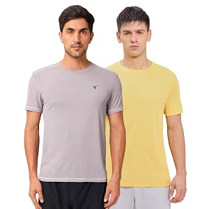 TECHNOSPORT Mens 100 Polyester Slim Fit Solid