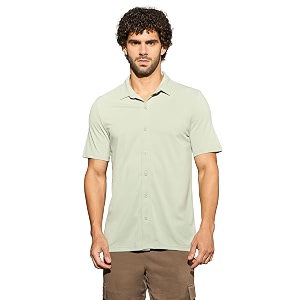TECHNOSPORT Mens Black Solid Regular Fit Spread