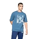 TECHNOSPORT Men39s Oversized Fit Half Sleeve Crew