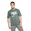 TECHNOSPORT Men39s Oversized Fit Half Sleeve Crew