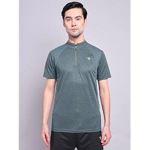 TECHNOSPORT Mens Polyester Slim Fit T-Shirt