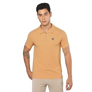 TECHNOSPORT Mens Polyester Slim Fit Polo T-Shirt