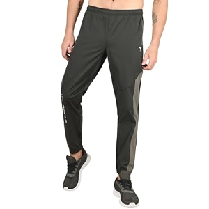 TECHNOSPORT Mens Regular Fit Joggers with Zip