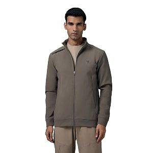 TECHNOSPORT Mens Regular Fit Solid Mock Collar