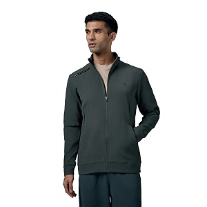 TECHNOSPORT Mens Regular Fit Solid Mock Collar