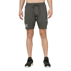 technosport men39s regular fit shorts with zip pockets elasto lite quick dry moisture wicking stretchable shorts for gym running and casual wear