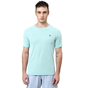 technosport men39s slim fit polyester activewear sports t-shirt with moisture-wicking comfort for workout running amp gym