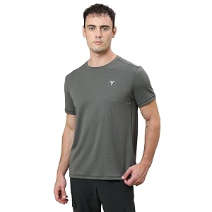technosport men39s slim fit polyester activewear sports t-shirt with moisture-wicking comfort for workout running amp gym
