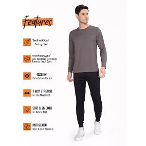 TECHNOSPORT Mens Slim Fit T-Shirt - MTOR17