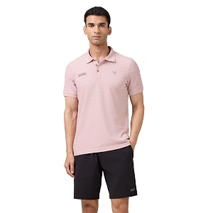TECHNOSPORT Mens Slim Fit Half Sleeve Polo