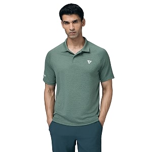 TECHNOSPORT Mens Slim Fit Half Sleeve Polo