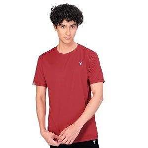 technosport men39s slim fit polyester activewear sports t-shirt with moisture-wicking comfort for workout running amp gym