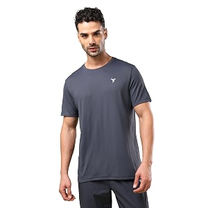 technosport men39s slim fit polyester activewear sports t-shirt with moisture-wicking comfort for workout running amp gym
